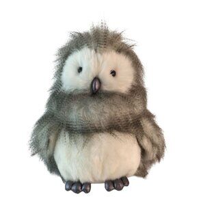 Gund Fab Pals Hibou‎ Owl #6058954 Plush 12" White Grey Bird Stuffed Animal Toy
